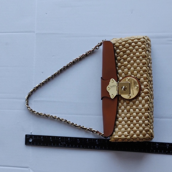 Michael Kors Beige and Brown Woven Handbag - Picture 7 of 13